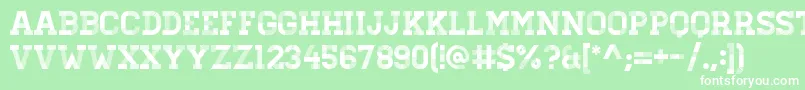 HomesteadDisplay Font – White Fonts on Green Background