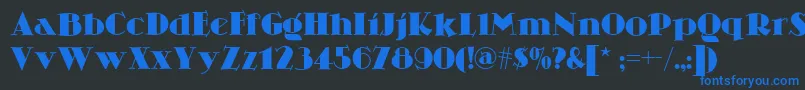 Skittlesnbeernf Font – Blue Fonts on Black Background