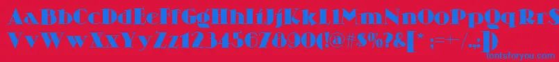 Skittlesnbeernf Font – Blue Fonts on Red Background