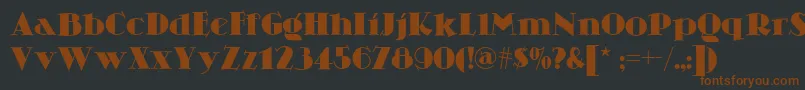 Skittlesnbeernf Font – Brown Fonts on Black Background