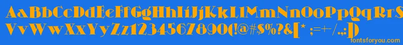 Skittlesnbeernf Font – Orange Fonts on Blue Background