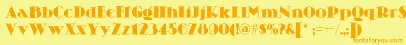 Skittlesnbeernf Font – Orange Fonts on Yellow Background