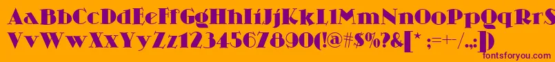 Skittlesnbeernf Font – Purple Fonts on Orange Background