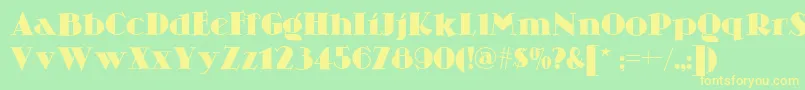 Skittlesnbeernf Font – Yellow Fonts on Green Background