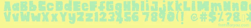 Más sobre la fuente CuteAnimal fuente CuteAnimal – Fuentes Verdes Sobre Fondo Amarillo
