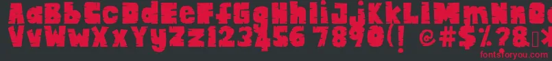 Więcej informacji o czcionce CuteAnimal Czcionka CuteAnimal – czerwone czcionki na czarnym tle