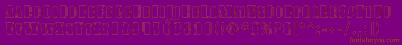 AvondaleScOutline Font – Brown Fonts on Purple Background