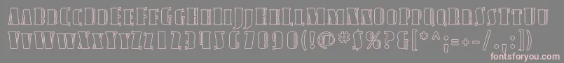 AvondaleScOutline-Schriftart – Rosa Schriften auf grauem Hintergrund