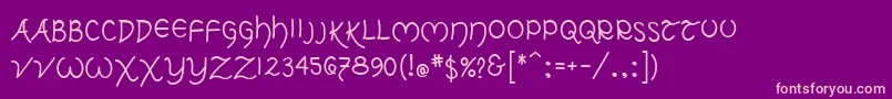 Tolkien ffy Font – Pink Fonts on Purple Background
