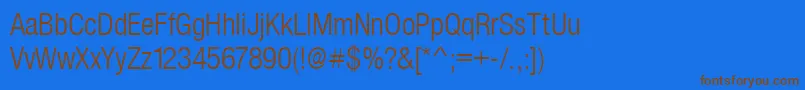 SansLightCond Font – Brown Fonts on Blue Background