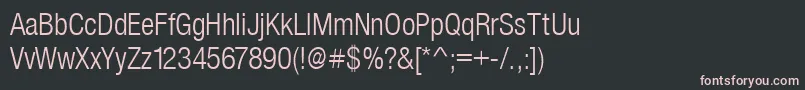 Шрифт SansLightCond – розовые шрифты на чёрном фоне