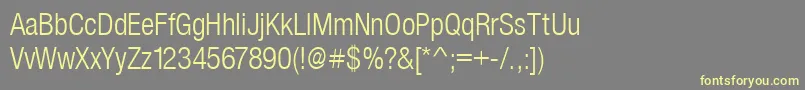 Шрифт SansLightCond – жёлтые шрифты на сером фоне