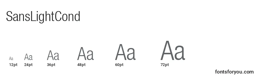 SansLightCond Font Sizes