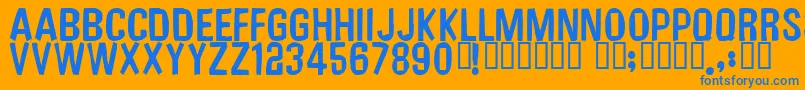 Unfinishedsympathy2 Font – Blue Fonts on Orange Background