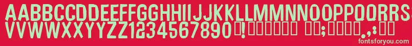 Unfinishedsympathy2 Font – Green Fonts on Red Background