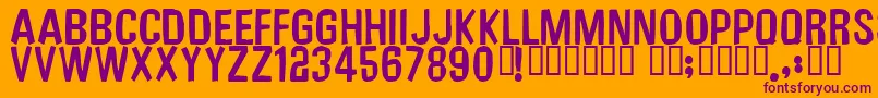 Unfinishedsympathy2 Font – Purple Fonts on Orange Background