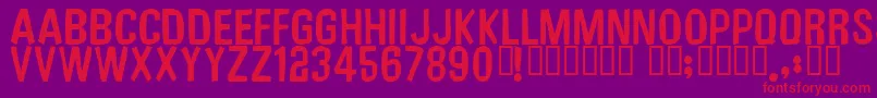 Unfinishedsympathy2 Font – Red Fonts on Purple Background