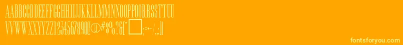 Edition ffy Font – Yellow Fonts on Orange Background