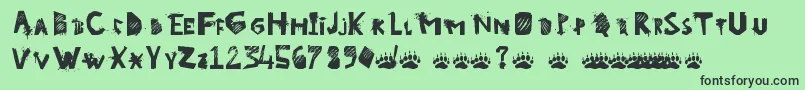 GoWild Font – Black Fonts on Green Background