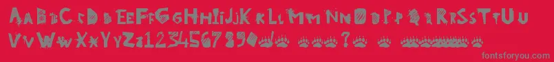 Czcionka GoWild – szare czcionki na czerwonym tle