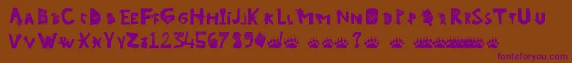 GoWild-fontti – violetit fontit ruskealla taustalla