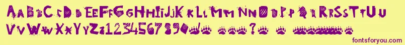 GoWild Font – Purple Fonts on Yellow Background