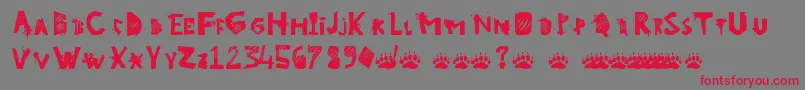GoWild Font – Red Fonts on Gray Background