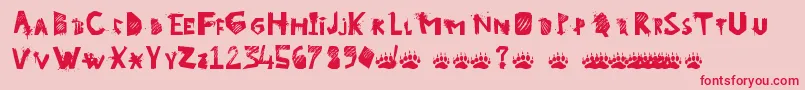 GoWild Font – Red Fonts on Pink Background
