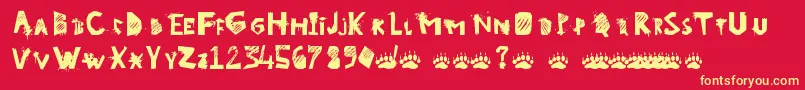 GoWild Font – Yellow Fonts on Red Background