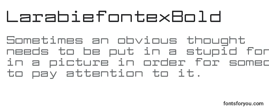 Review of the LarabiefontexBold Font