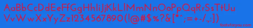 JosefinsansBold Font – Red Fonts on Blue Background