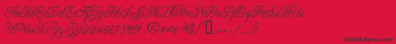 CacLaskoCondensed Font – Black Fonts on Red Background