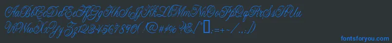 fuente CacLaskoCondensed – Fuentes Azules Sobre Fondo Negro