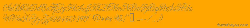 CacLaskoCondensed Font – Gray Fonts on Orange Background