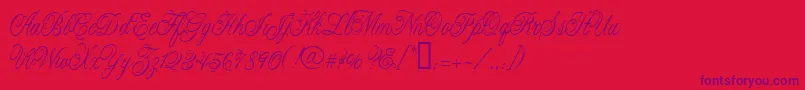 CacLaskoCondensed Font – Purple Fonts on Red Background