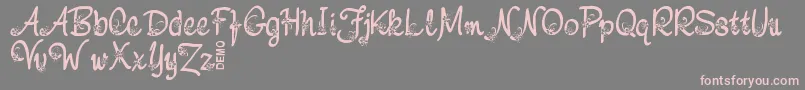 NebuloDemo Font – Pink Fonts on Gray Background