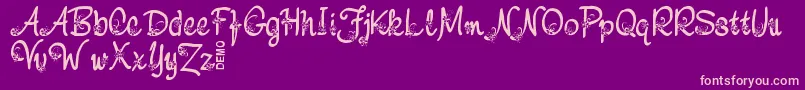NebuloDemo Font – Pink Fonts on Purple Background