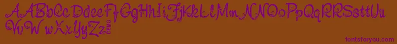 NebuloDemo Font – Purple Fonts on Brown Background