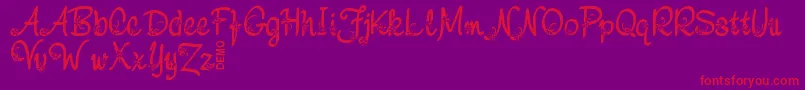 NebuloDemo Font – Red Fonts on Purple Background