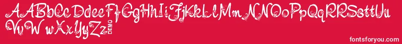 NebuloDemo Font – White Fonts on Red Background