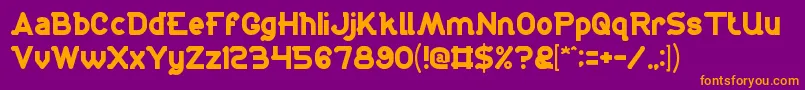 Antariksa Font – Orange Fonts on Purple Background