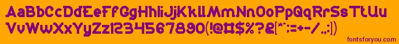 Antariksa Font – Purple Fonts on Orange Background