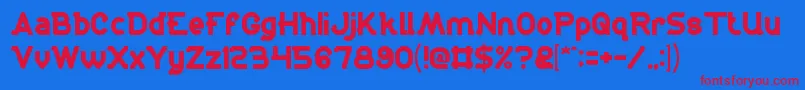 Antariksa Font – Red Fonts on Blue Background