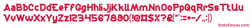 フォントAntariksa – 白い背景に赤い文字
