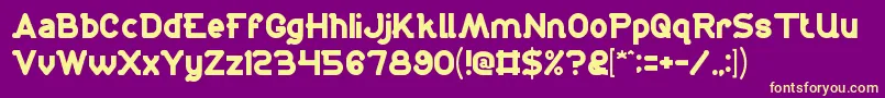 Antariksa Font – Yellow Fonts on Purple Background