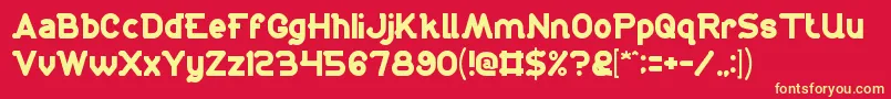 Antariksa Font – Yellow Fonts on Red Background