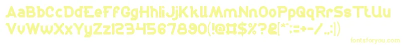 Antariksa Font – Yellow Fonts on White Background