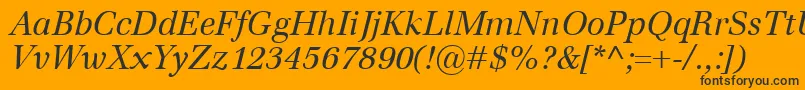 EmonaItalic Font – Black Fonts on Orange Background