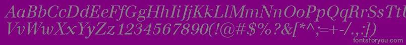 EmonaItalic Font – Gray Fonts on Purple Background