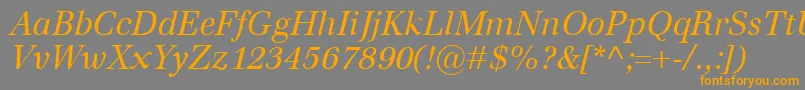 EmonaItalic Font – Orange Fonts on Gray Background